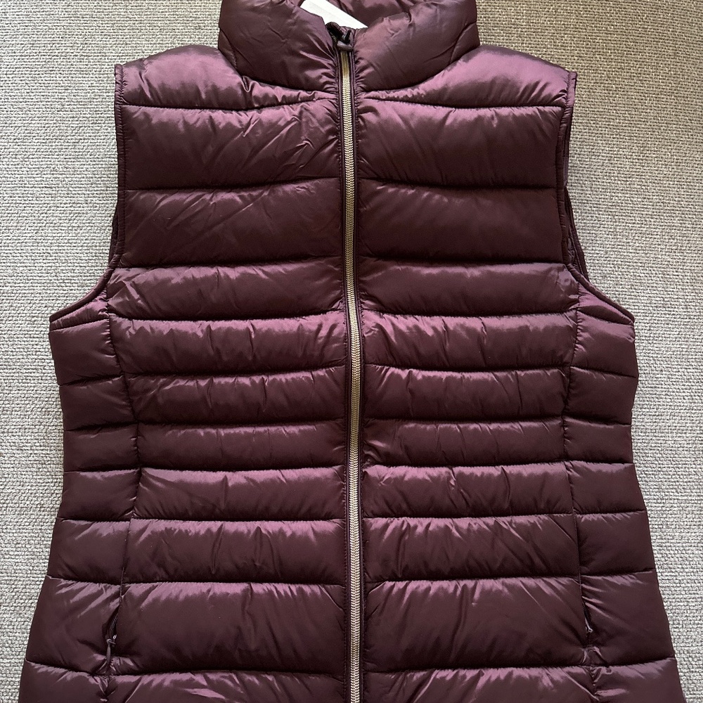 SAVE THE DUCK LYNN VEST MEDIUM BURGUNDY